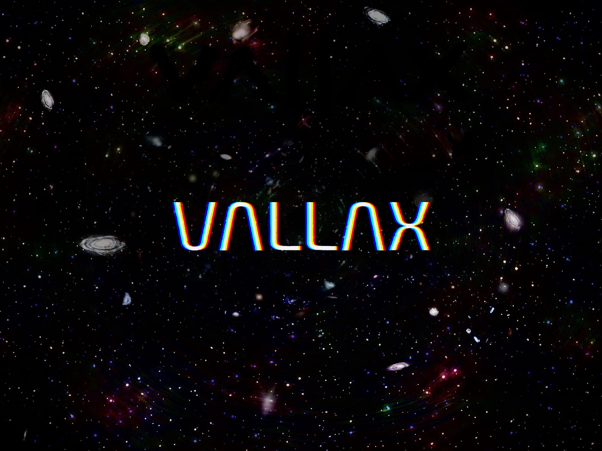 Space banner - Graphics - A banner image featuring my style of space/galaxy artwork with Vallax text in the centre.